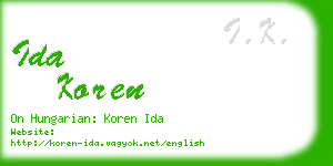 ida koren business card